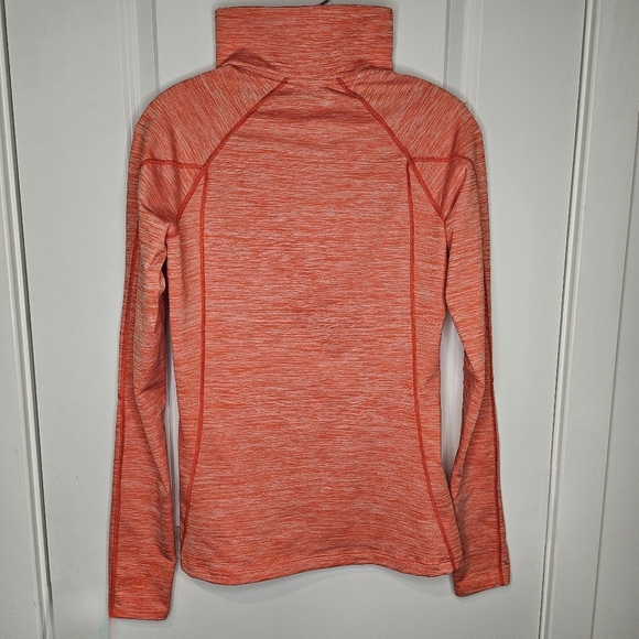 Under Armour Womens Active Comfort Orange Half Zip Mock Neck Thumb Hole Top S/M - Picture 2 of 9